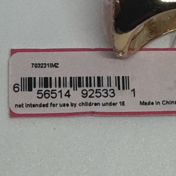 Isaac Mizrahi Pink Marble Statement Ring SZ 8 - Picture 10 of 10